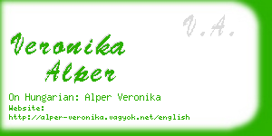 veronika alper business card